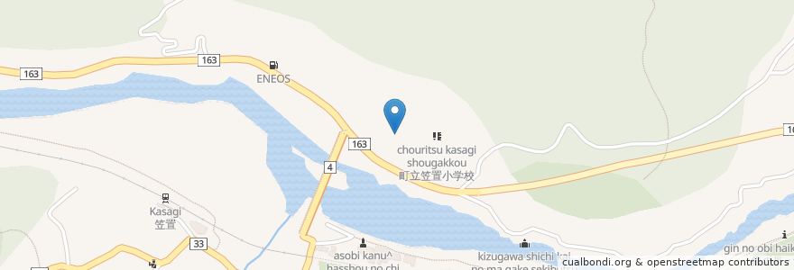 Mapa de ubicacion de 笠置町老人福祉センター en اليابان, 京都府, 相楽郡, 笠置町.