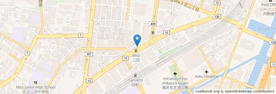 Mapa de ubicacion de 日本海庄や en Japan, 東京都, 港区.
