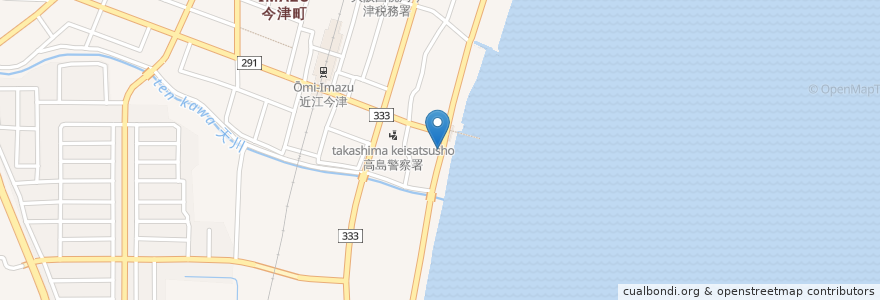 Mapa de ubicacion de 南浜老人憩の家 en Jepun, 滋賀県, 高島市.