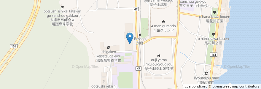 Mapa de ubicacion de 大津市中央老人介護支援センター en Japón, Prefectura De Shiga, 大津市.