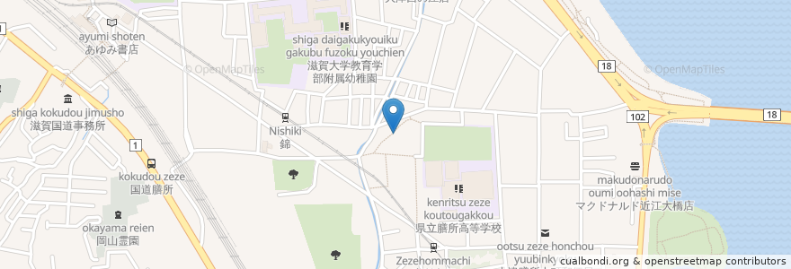 Mapa de ubicacion de 大津市立さがみ川老人憩の家 en Japan, Präfektur Shiga, 大津市.