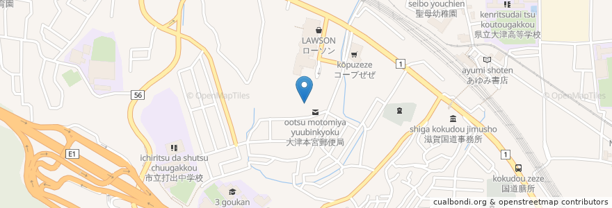 Mapa de ubicacion de 大津市老人介護支援センター en 日本, 滋賀県, 大津市.