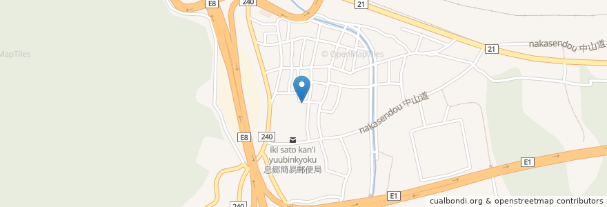 Mapa de ubicacion de 息郷老人憩の家 en Япония, Сига, 米原市.