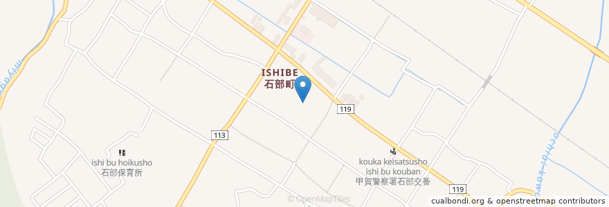 Mapa de ubicacion de 石部町在宅介護支援センター en Giappone, Prefettura Di Shiga, 湖南市.