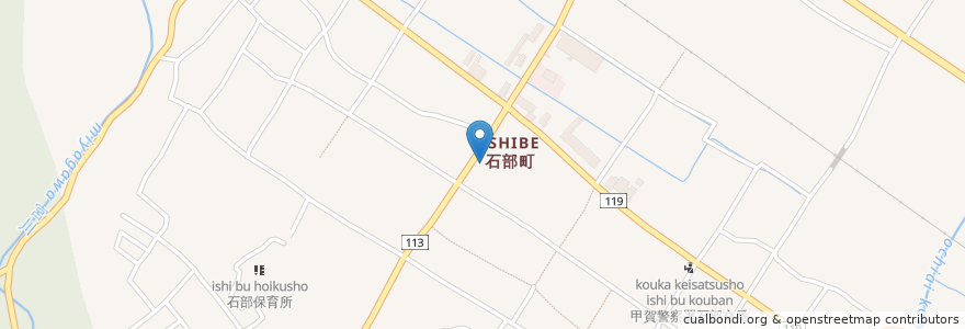 Mapa de ubicacion de 石部町老人福祉センター en Giappone, Prefettura Di Shiga, 湖南市.