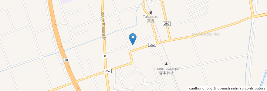 Mapa de ubicacion de 老人憩の家喜楽荘 en Giappone, Prefettura Di Shiga, 長浜市.