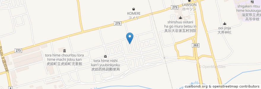 Mapa de ubicacion de 老人憩の家長寿荘 en Japan, Shiga Prefecture, Nagahama.