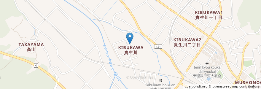 Mapa de ubicacion de 貴生川老人憩の家 en Jepun, 滋賀県, 甲賀市.
