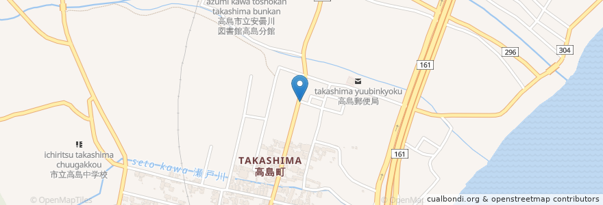 Mapa de ubicacion de 高島町老人福祉センター en Japón, Prefectura De Shiga, 高島市.