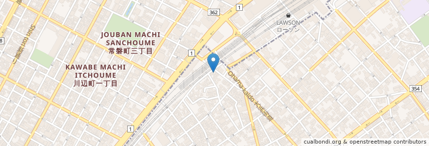 Mapa de ubicacion de スタッフ・アクタガワ在宅介護支援センター en اليابان, شيزوكا, 静岡市, 葵区.