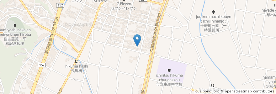 Mapa de ubicacion de 曳馬児童遊園 en 日本, 静岡県, 浜松市, 中区.