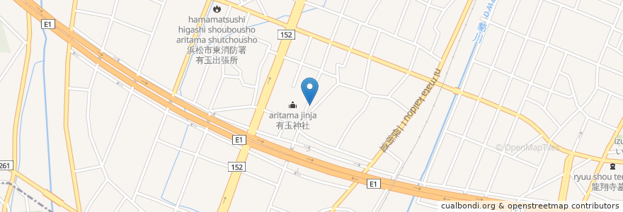 Mapa de ubicacion de 有玉南児童遊園 en 日本, 静冈县, 浜松市, 東区.