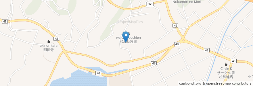 Mapa de ubicacion de 浜松市老人福祉センター湖東荘 en ژاپن, 静岡県, 浜松市, 西区.