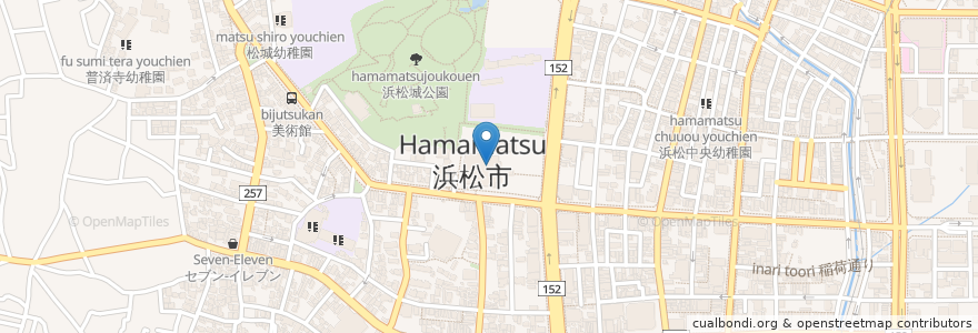 Mapa de ubicacion de 浜松市長寿支援センター en Japon, Préfecture De Shizuoka, 浜松市, 中区.