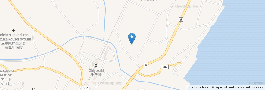 Mapa de ubicacion de 身体障害者福祉工場アクティブ鈴鹿 en Japonya, 三重県, 鈴鹿市.