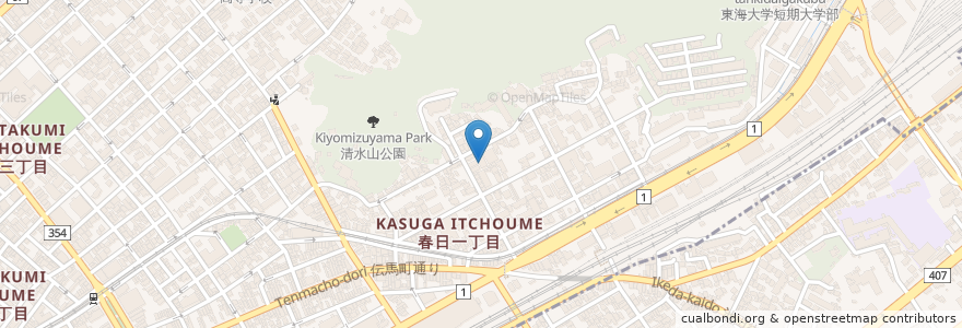 Mapa de ubicacion de 静岡市ワーク春日 en Japão, 静岡県, 静岡市, 葵区.