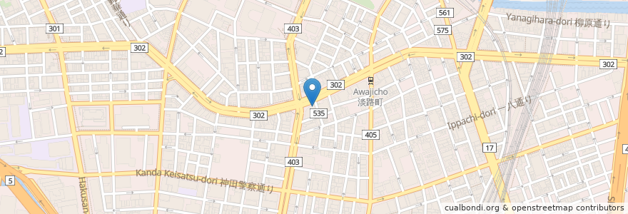 Mapa de ubicacion de 十字堂薬局 en Giappone, Tokyo, Chiyoda.