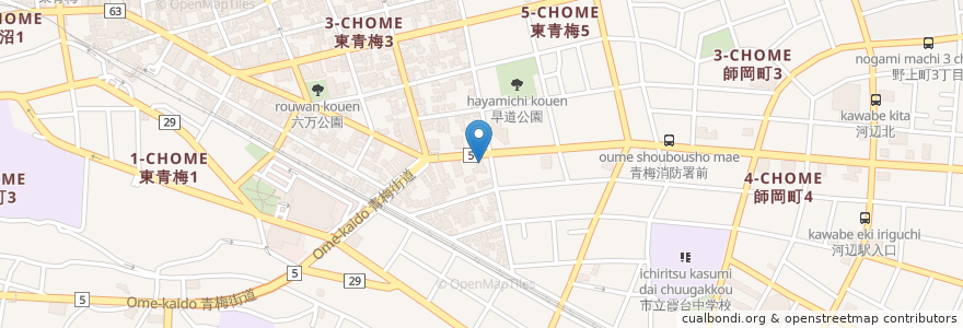 Mapa de ubicacion de ENEOS 東青梅SS en Japão, Tóquio, 青梅市.