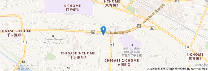 Mapa de ubicacion de 青梅信用金庫 en Japón, Tokio, Ome.