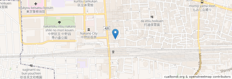Mapa de ubicacion de わしや en Japan, Tokyo, Nakano.