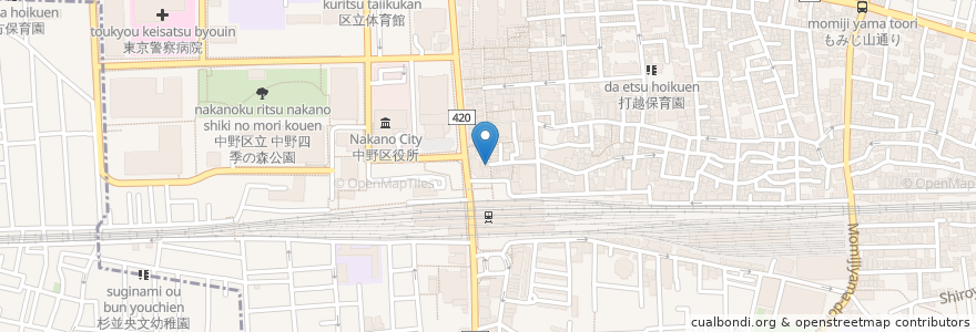 Mapa de ubicacion de サンドラッグ en اليابان, 東京都, 中野区.