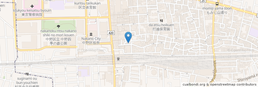 Mapa de ubicacion de ルノアール en اليابان, 東京都, 中野区.