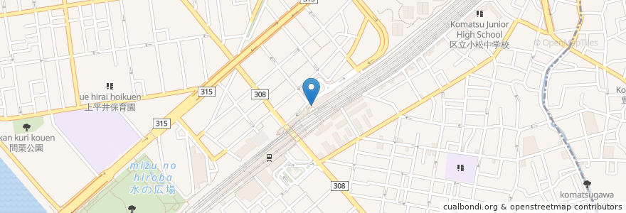 Mapa de ubicacion de たつみ公衆トイレ en Japón, Tokio, Katsushika.