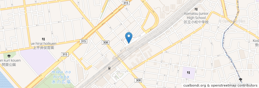 Mapa de ubicacion de タクシ－乗車場 en Japonya, 東京都, 葛飾区.