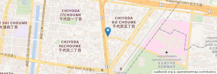Mapa de ubicacion de 鮨はーべすと en Japonya, 愛知県, 名古屋市, 中区.