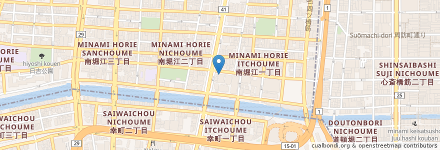 Mapa de ubicacion de ほっかほっか亭 en Japan, 大阪府, Osaka, 西区.
