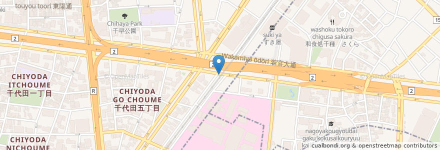 Mapa de ubicacion de MEeTERRACE en ژاپن, 愛知県, 名古屋市, 中区.