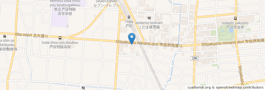 Mapa de ubicacion de 戸田駅前クリニック en 日本, 埼玉县, 戸田市.