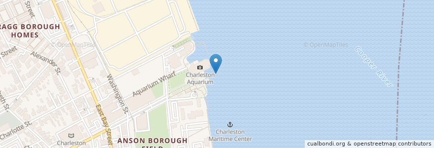 Mapa de ubicacion de Liberty Square en Amerika Birleşik Devletleri, Güney Karolina, Charleston County, Charleston.