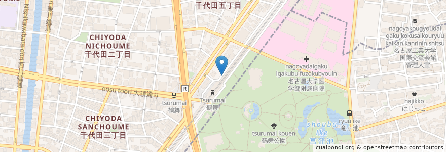 Mapa de ubicacion de 串太郎 en Jepun, 愛知県, 名古屋市, 中区.