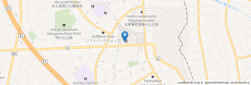 Mapa de ubicacion de スターバックス en Jepun, 愛知県, 長久手市, 名東区.