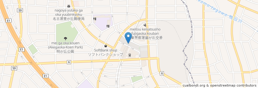 Mapa de ubicacion de ミスタードーナツ en 일본, 아이치현, 長久手市, 名東区.
