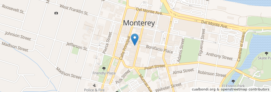Mapa de ubicacion de Britannia Arms en Vereinigte Staaten Von Amerika, Kalifornien, Monterey County, Monterey.