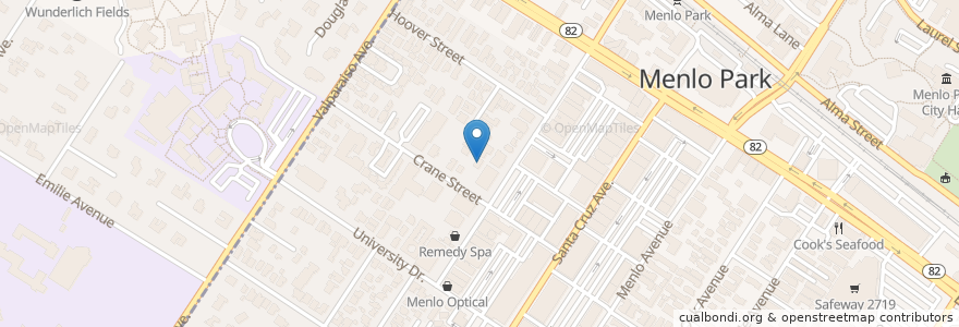 Mapa de ubicacion de Russian Orthodox Church of Nativity en United States, California, San Mateo County, Menlo Park.