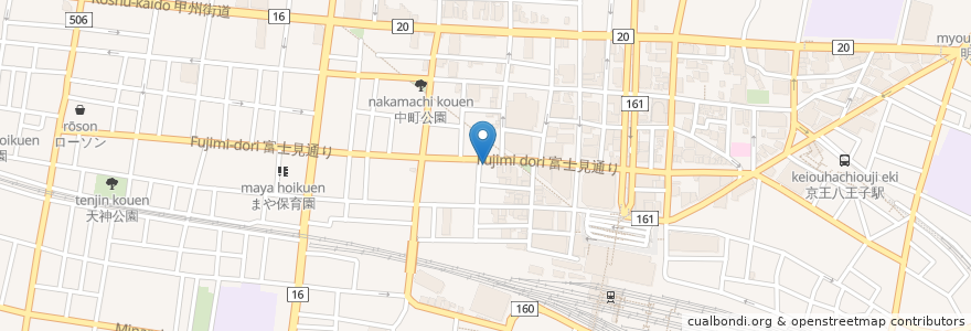 Mapa de ubicacion de マクドナルド en Japan, 東京都, 八王子市.