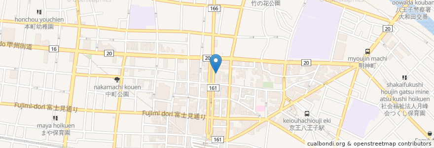 Mapa de ubicacion de モスバーガー en Japan, Tokio, 八王子市.