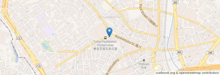 Mapa de ubicacion de スターバックス en Japan, 東京都, 渋谷区.