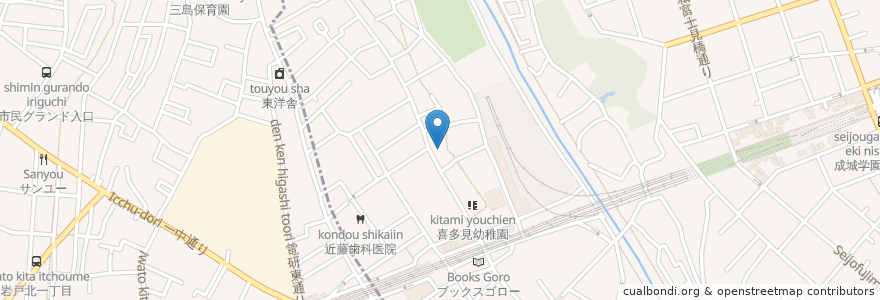 Mapa de ubicacion de 喜多見東山クリニック en Japan, Tokyo, Komae.