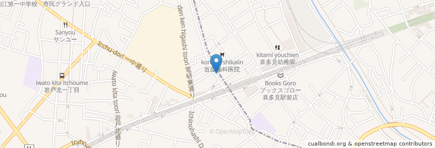 Mapa de ubicacion de スタジオ2000 en 일본, 도쿄도, 狛江市.