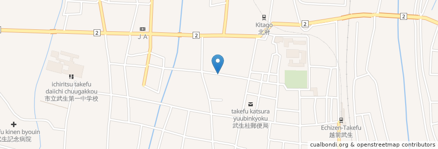 Mapa de ubicacion de わかたけ授産場 en 일본, 후쿠이현, 越前市.