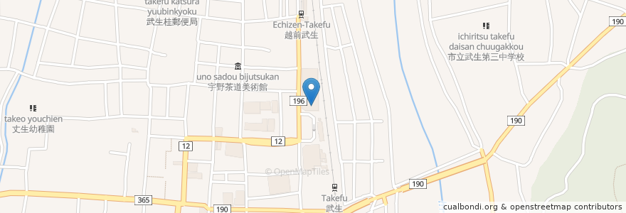 Mapa de ubicacion de 武生市社会福祉協議会在宅介護支援センター en 日本, 福井県, 越前市.
