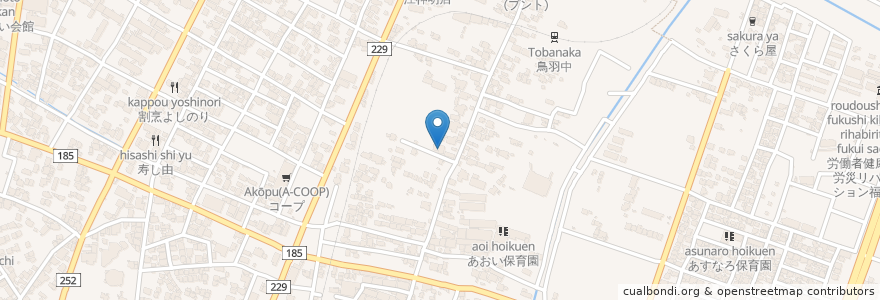 Mapa de ubicacion de 鯖江市鳥羽中児童センター en Giappone, Prefettura Di Fukui, 鯖江市.