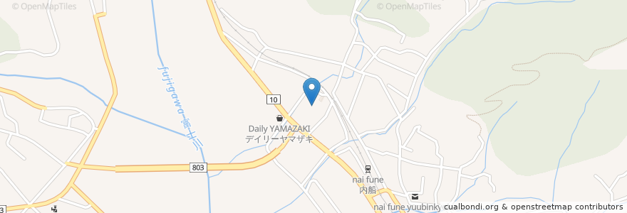 Mapa de ubicacion de 南部町立老人福祉センター en 일본, 야마나시현, 南巨摩郡, 南部町.