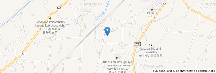 Mapa de ubicacion de 春日居町在宅介護支援センター en Jepun, 山梨県, 笛吹市.
