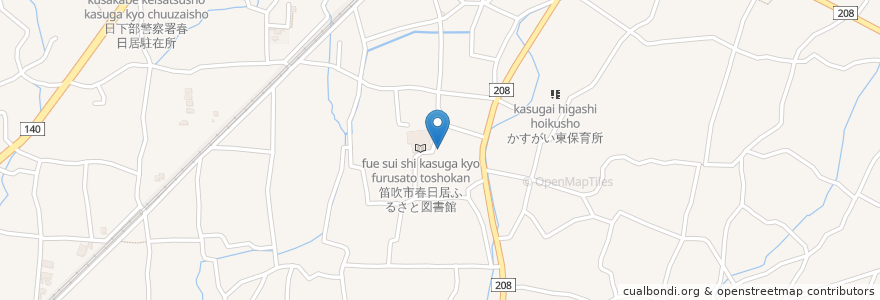Mapa de ubicacion de 春日居町福祉会館 en 일본, 야마나시현, 후에후키시.