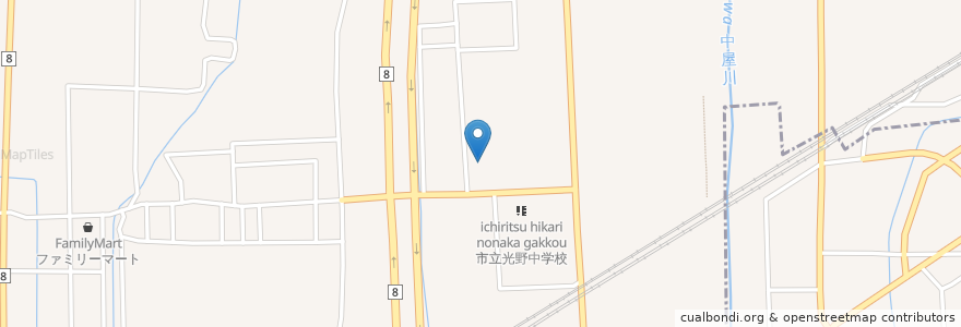 Mapa de ubicacion de 松任市在宅介護支援センター光野 en 일본, 이시카와현, 白山市.